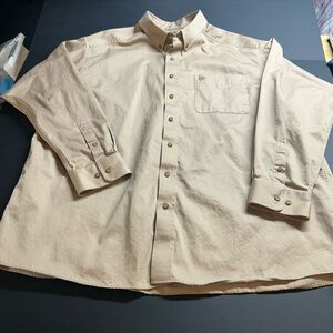 Ariat Khaki Dress Shirt Men’s 2XL